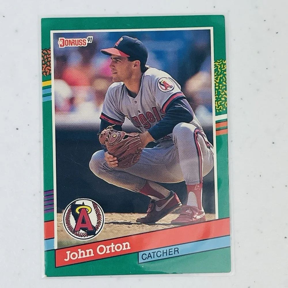 1991 Donruss 714 John Orton California Angels Baseball Trading Card